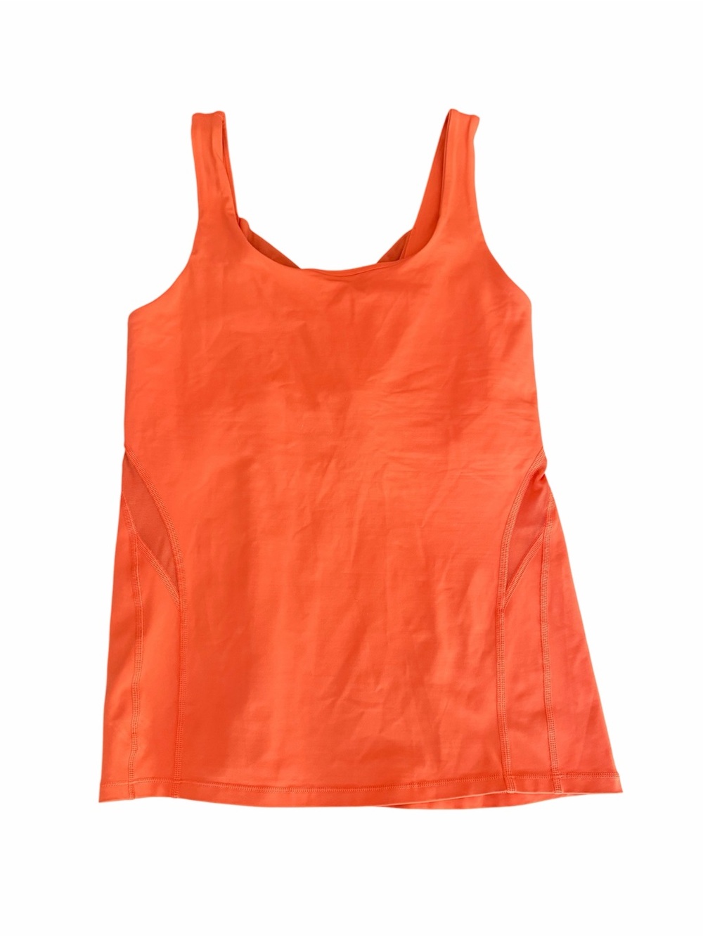 Like New Lululemon Orange Criss Cross Back Tank Top